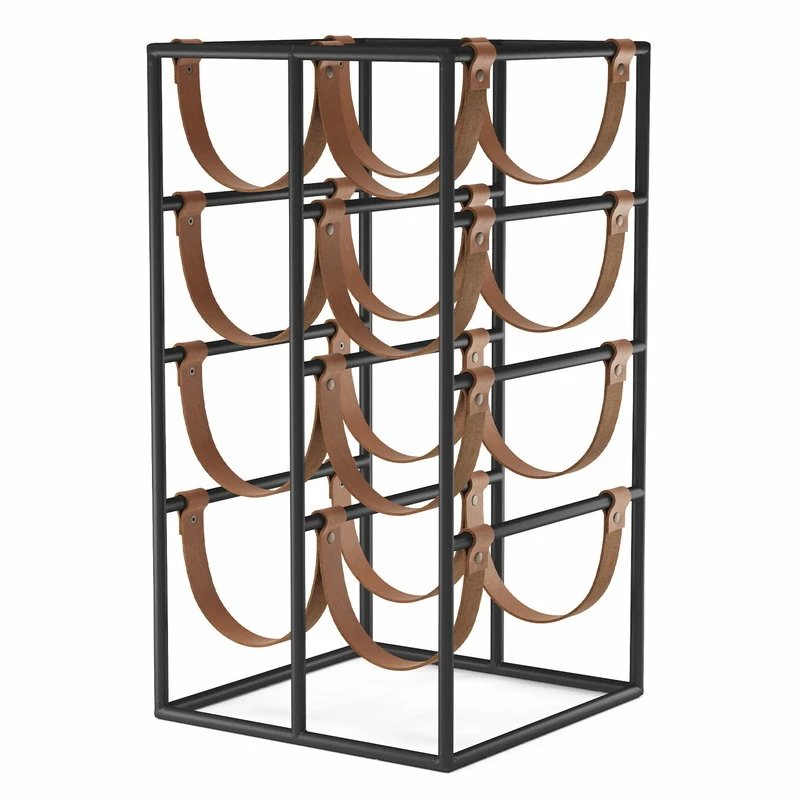 Umanoff wine rack, black - cognac Discount ❤️ MENU Umanoff Wine Rack, Black - Cognac ✔️ -Alessi shop 205Menu AK