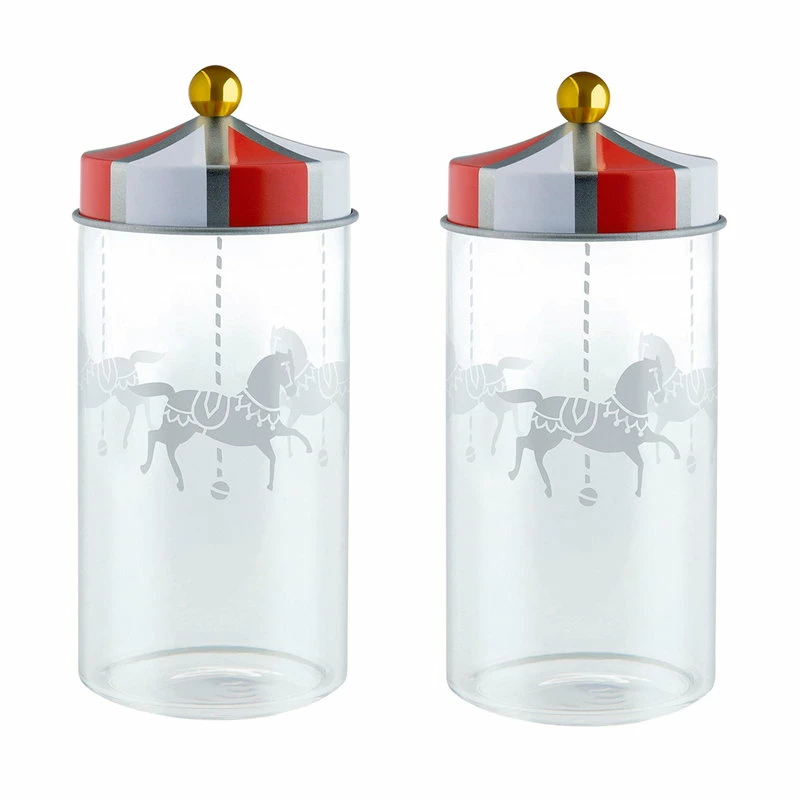 Cheap 🧨 Alessi Circus Glass Jar, 2 Pcs 🔔 3 Cheap 🧨 Alessi Circus Glass Jar, 2 Pcs 🔔