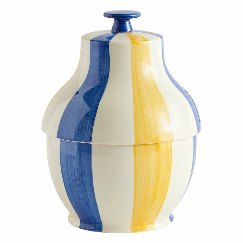 Wholesale π€© HAY Sobremesa Stripe Cookie Jar, Blue - Yellow βοΈ 3 Wholesale π€© HAY Sobremesa Stripe Cookie Jar, Blue - Yellow βοΈ