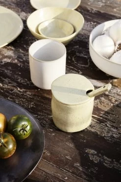 Budget π Ferm LIVING Flow Jam Jar With Spoon, Yellow Speckle π 11 Budget π Ferm LIVING Flow Jam Jar With Spoon, Yellow Speckle π -Alessi shop 77 1629