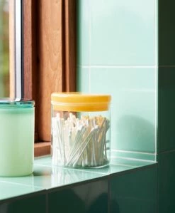 New π HAY Glass Jar, M, Clear - Yellow β 8 New π HAY Glass Jar, M, Clear - Yellow β -Alessi shop Borosilicate Jar M clear Borosilicate Jar S jade green 1