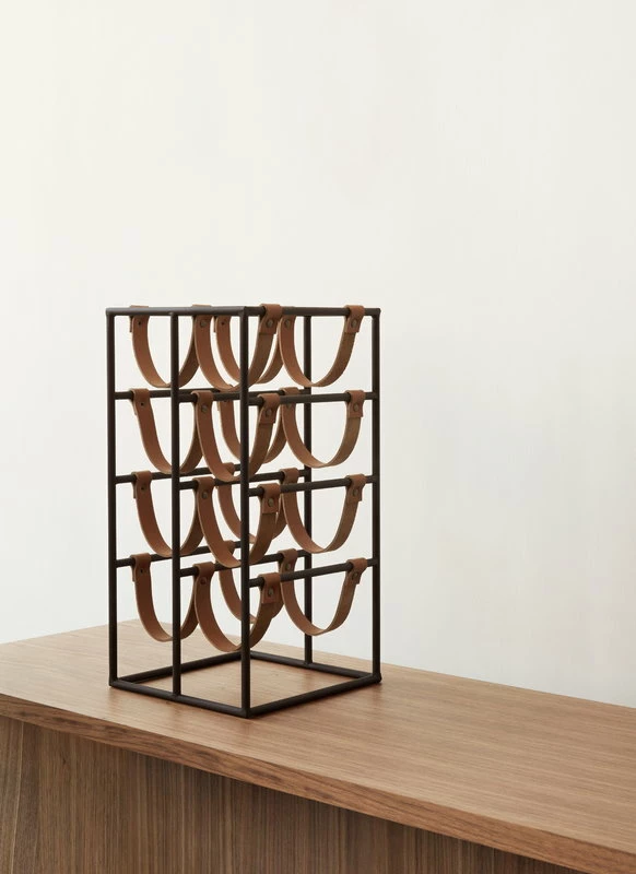 Umanoff wine rack, black - cognac Discount ❤️ MENU Umanoff Wine Rack, Black - Cognac ✔️ -Alessi shop MENU Wine Rack 3